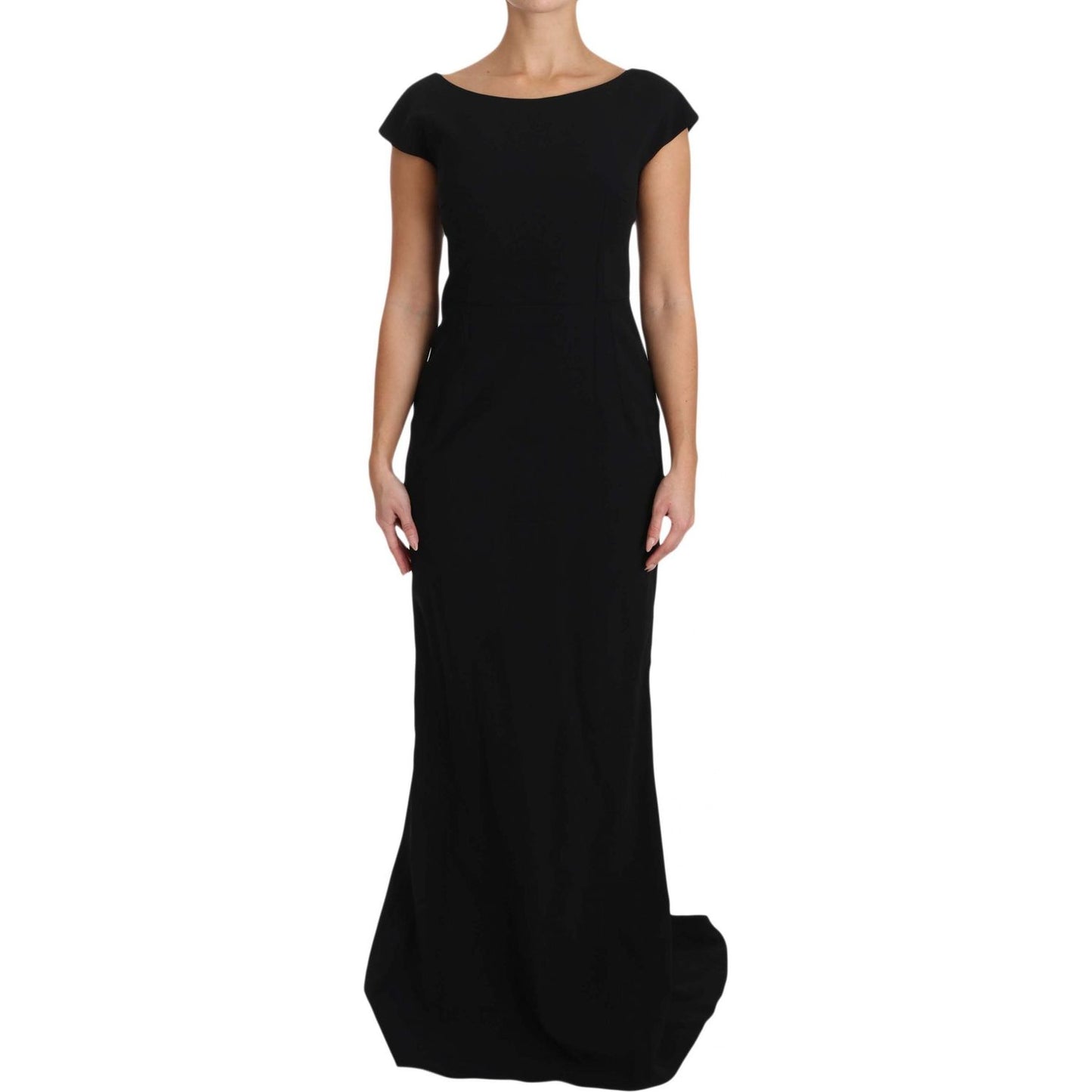 Dolce & Gabbana Elegant Black Maxi Sheath Dress Dolce & Gabbana