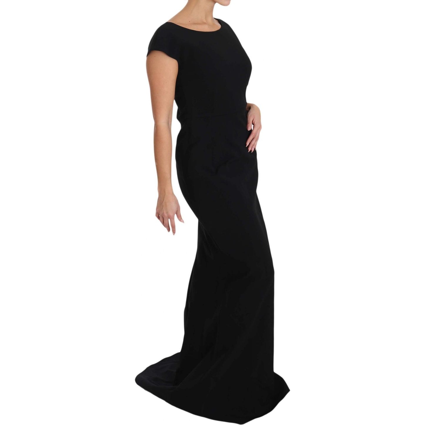 Dolce & Gabbana Elegant Black Maxi Sheath Dress Dolce & Gabbana