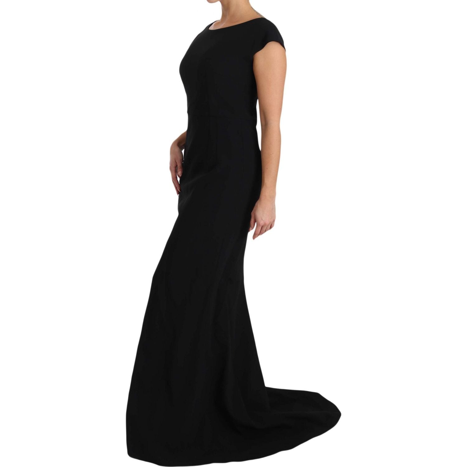 Dolce & Gabbana Elegant Black Maxi Sheath Dress