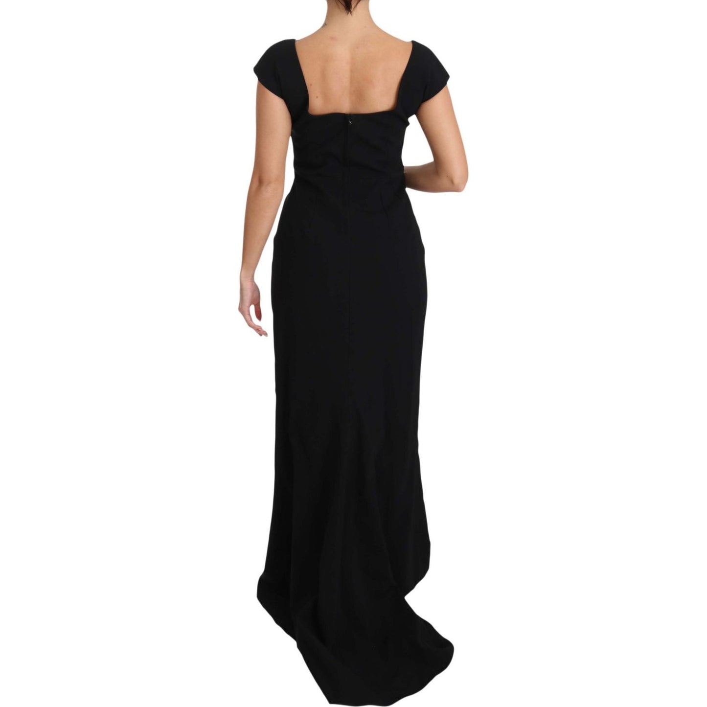 Dolce & Gabbana Elegant Black Maxi Sheath Dress Dolce & Gabbana