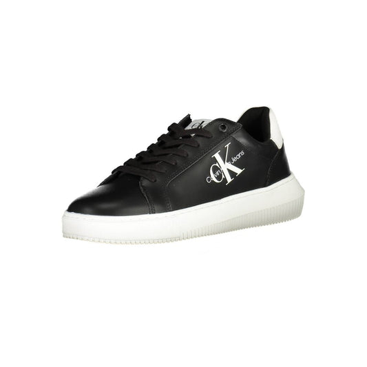 Calvin Klein Black Leather Men Sneaker Calvin Klein