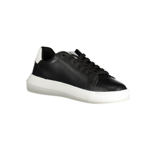 Calvin Klein Black Leather Men Sneaker Calvin Klein