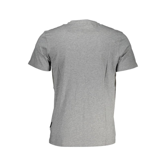 Napapijri Gray Cotton Men T-Shirt Napapijri