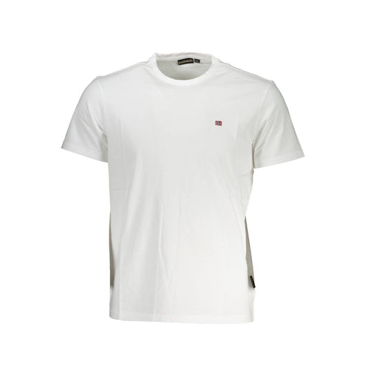 Napapijri White Cotton Men T-Shirt Napapijri