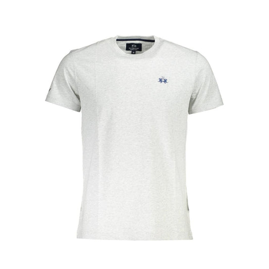 La Martina Gray Cotton Men T-Shirt La Martina