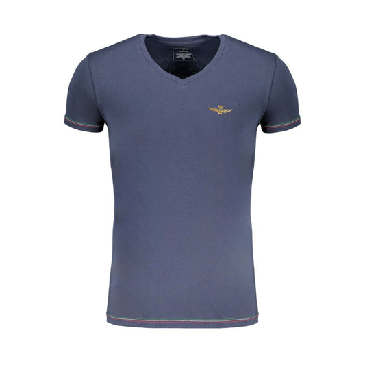 Aeronautica Militare Blue Cotton T-Shirt Aeronautica Militare