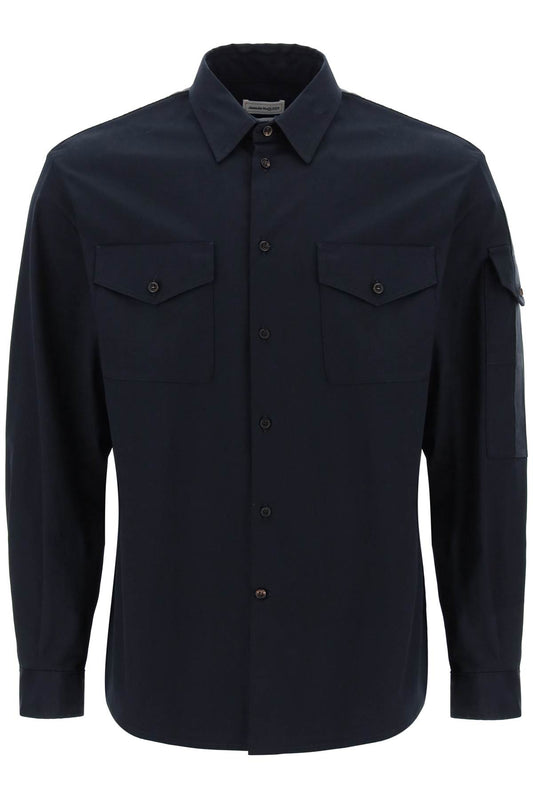 Alexander Mcqueen shirt with logo band on the sleeve Shirts Alexander Mcqueen