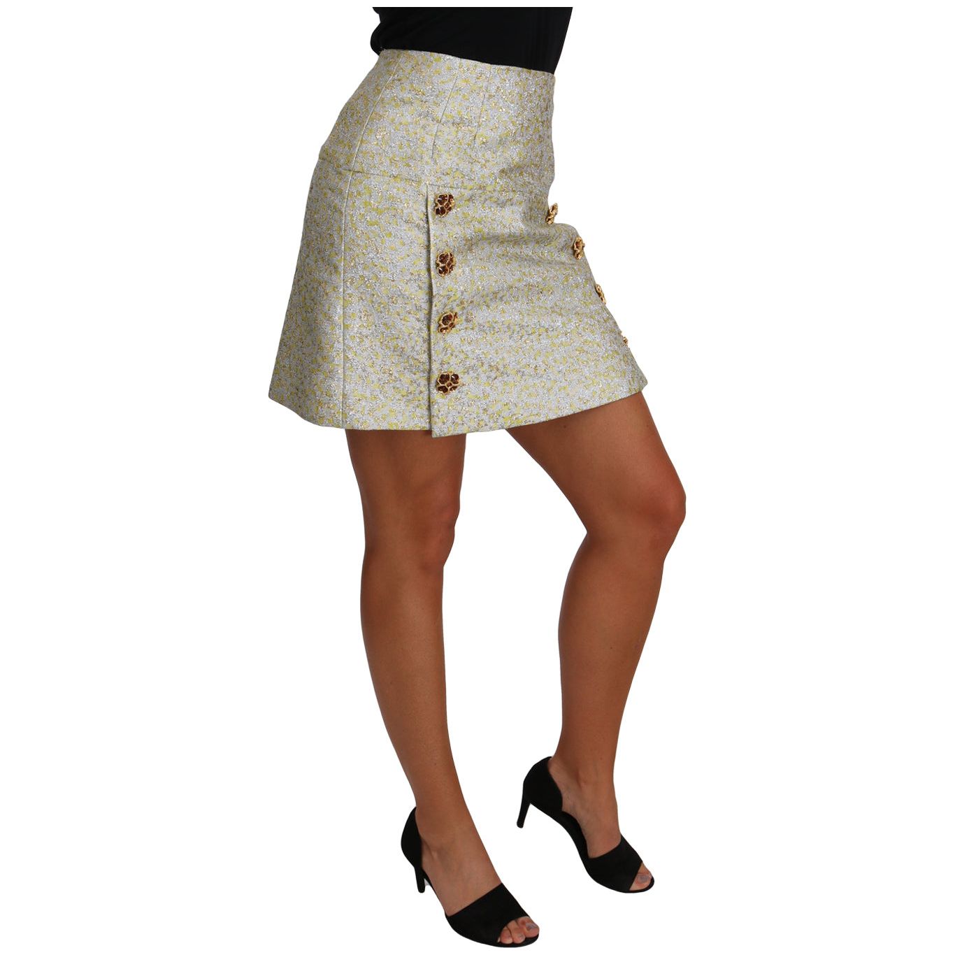 Dolce & Gabbana Crystal-Embellished Jacquard Mini Skirt Dolce & Gabbana