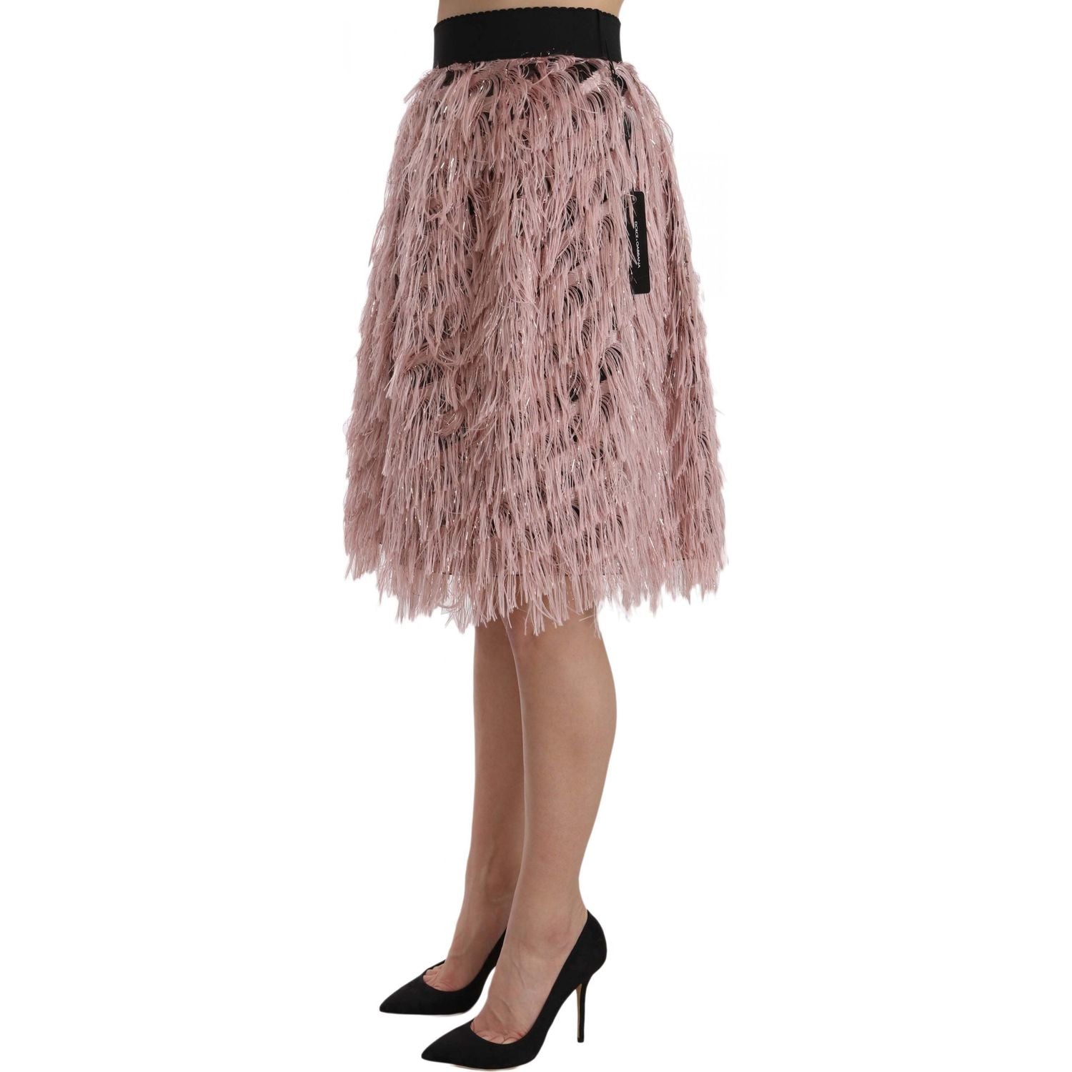 Dolce & Gabbana Wide Elastic Waist High Fashion Skirt