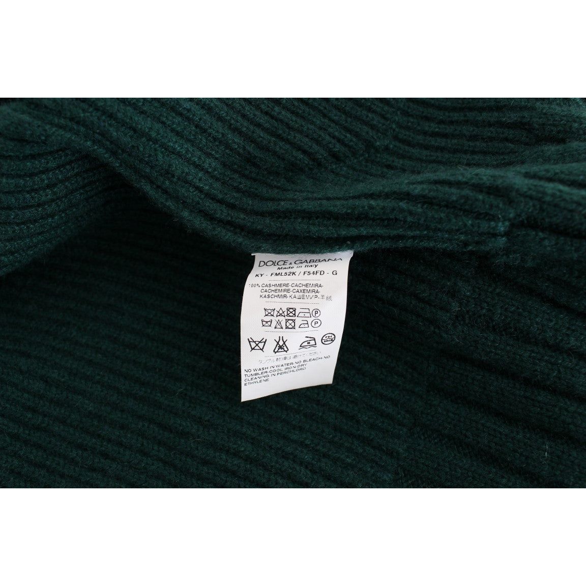 Dolce & Gabbana Elegant Green Cashmere Cardigan Sweater Dolce & Gabbana