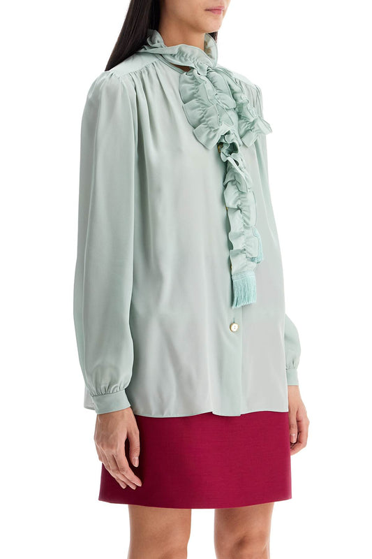 Valentino Garavani silk blouse with bow detail Topwear Valentino Garavani