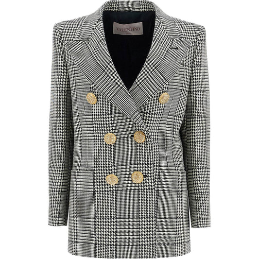 Valentino Garavani double-breasted pied de poule wool blazer Jackets Valentino Garavani