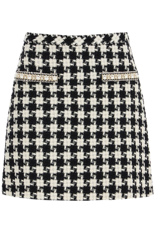 Valentino Garavani embroidered damier light tweed Skirts Valentino Garavani