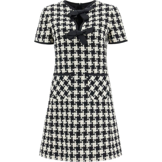 Valentino Garavani mini dress in damier light tweed Dresses Valentino Garavani