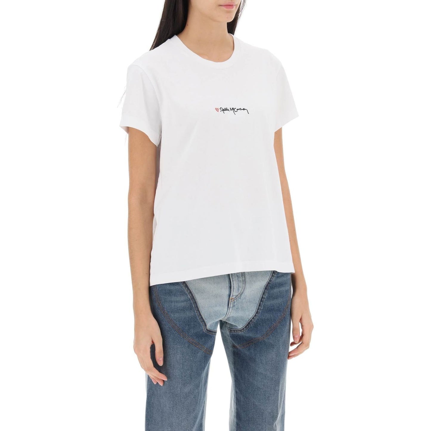 Stella McCartney t-shirt with embroidered signature Topwear Stella McCartney