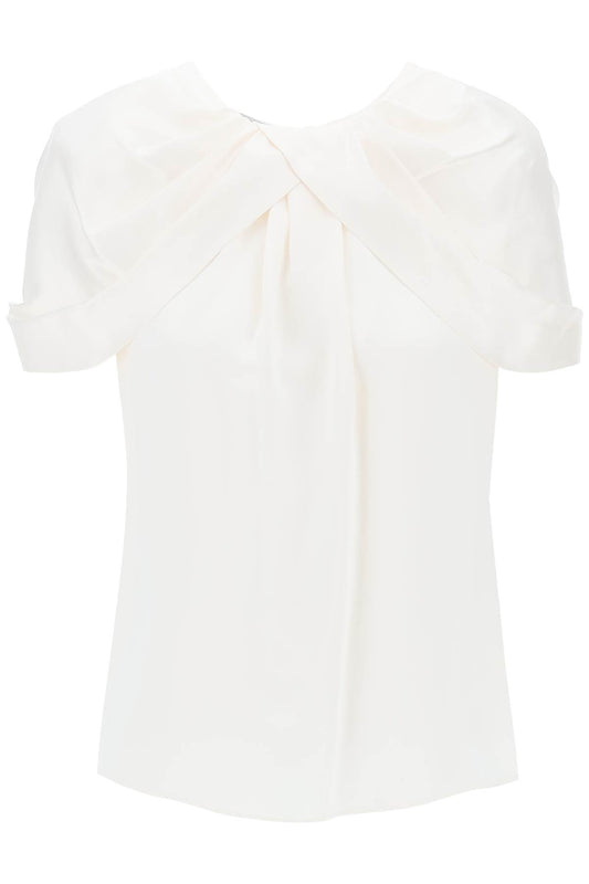 Stella McCartney satin blouse with petal sleeves