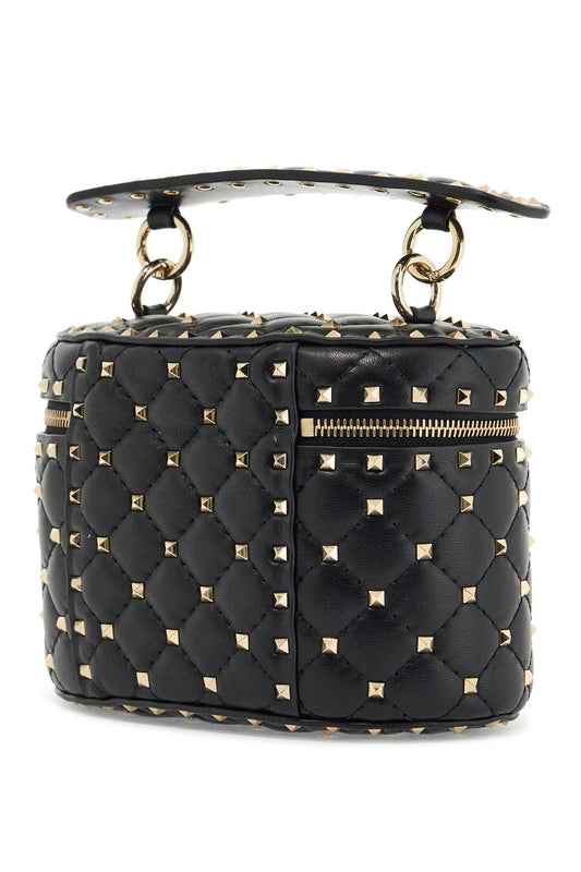 Valentino Garavani black quilted leather cylindrical vanity bag with chain Handbag Valentino Garavani