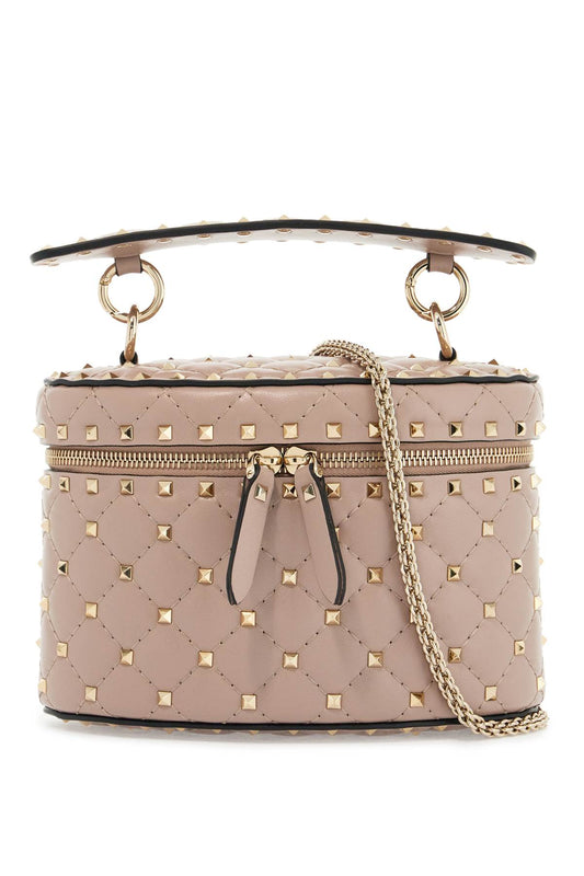 Valentino Garavani cylindrical vanity bag in powder leather with diamond pattern Handbag Valentino Garavani