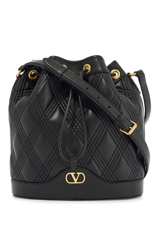 Valentino Garavani quilted black leather drawstring bag Handbag Valentino Garavani