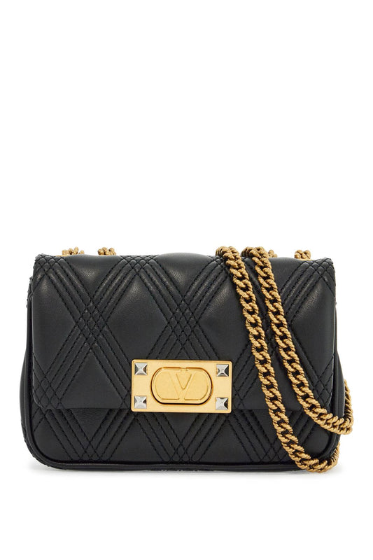 Valentino Garavani small black quilted shoulder bag with gold chain Handbag Valentino Garavani