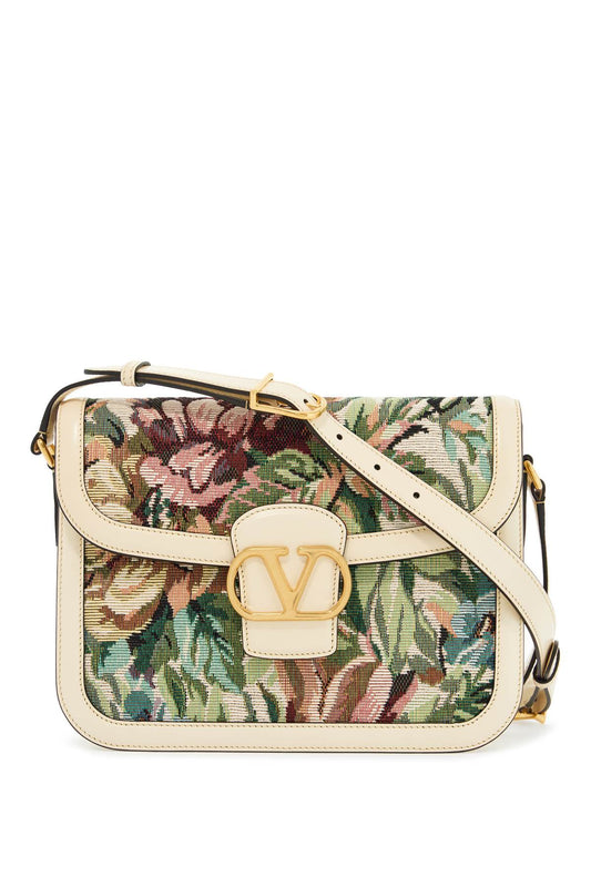 Valentino Garavani multicolored floral shoulder bag in butter white leather Handbag Valentino Garavani