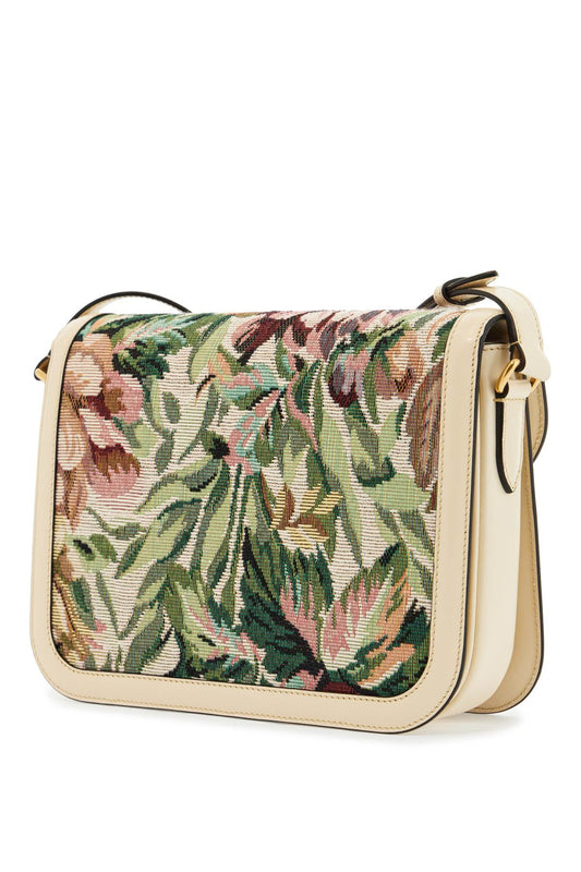 Valentino Garavani multicolored floral shoulder bag in butter white leather Handbag Valentino Garavani