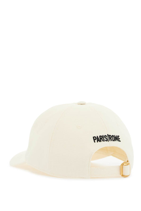 Valentino Garavani ivory cotton baseball cap with adjustable embroidered logo Scarves Hats & Gloves Valentino Garavani