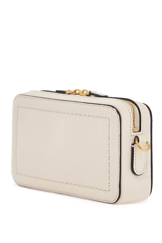 Valentino Garavani mini camera case in ivory leather with adjustable strap and golden details Shopper Valentino Garavani