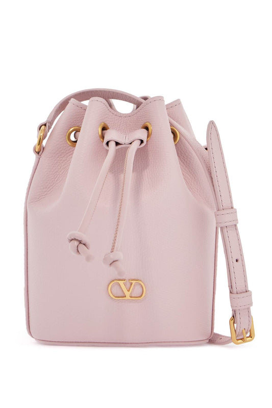 Valentino Garavani borsa a sacchetto mini in pelle rosa quarzo con tracolla regolabile Shopper Valentino Garavani