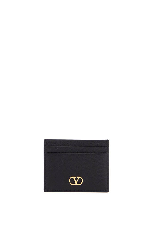 Valentino Garavani portafoglio minimalista in pelle nera con fessure per carte Wallets Valentino Garavani