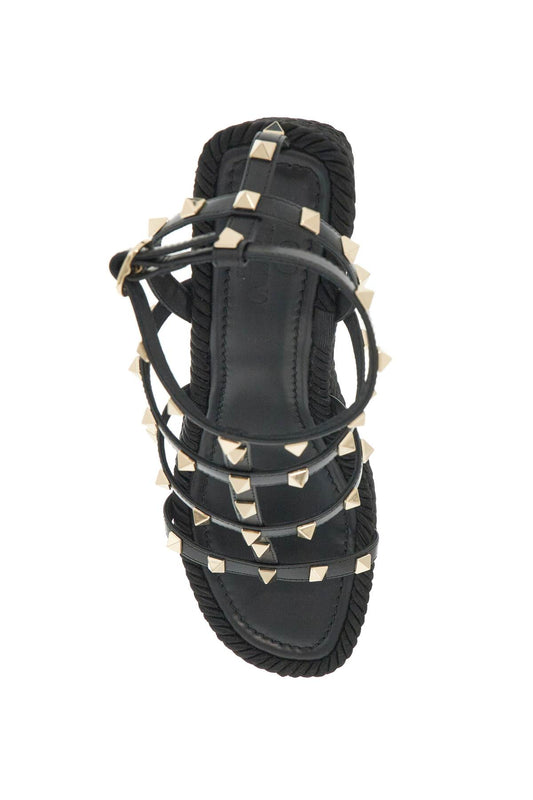 Valentino Garavani rockstud wedge sand Sandals Valentino Garavani