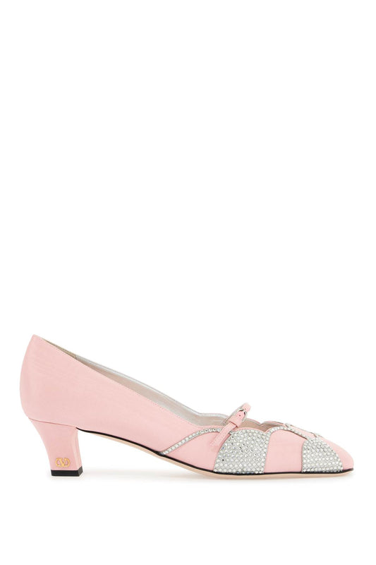 Valentino Garavani pink satin pumps with rhinestones Pumps Valentino Garavani