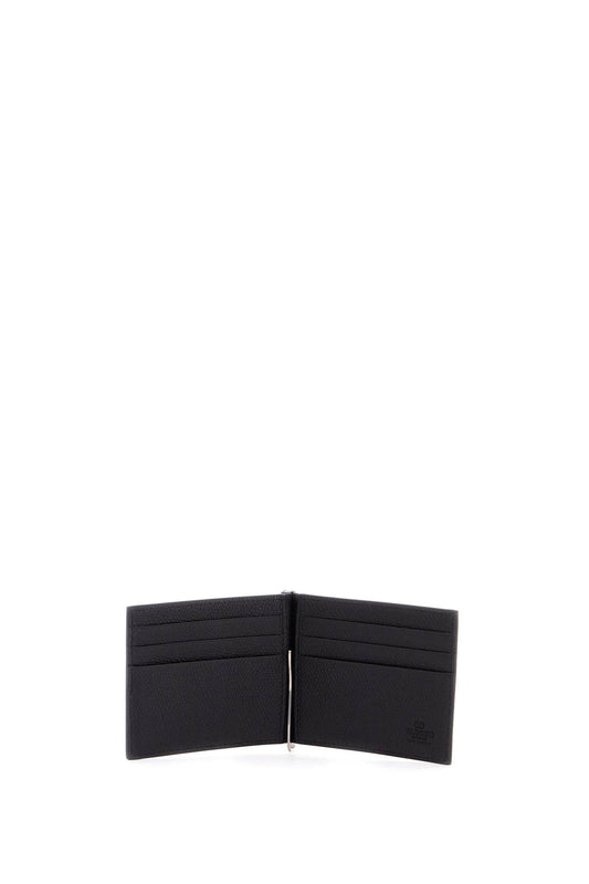 Valentino Garavani portafoglio uomo bifold pelle nera con fessure carte Small Leather Goods Valentino Garavani