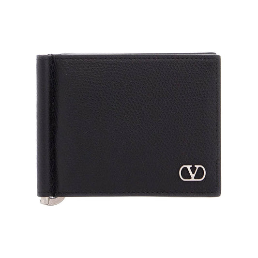 Valentino Garavani portafoglio uomo bifold pelle nera con fessure carte