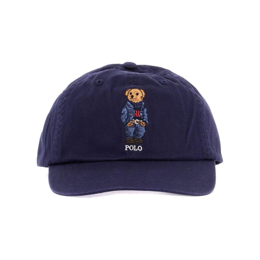 Polo Ralph Lauren navy blue cotton hat with bear embroidery