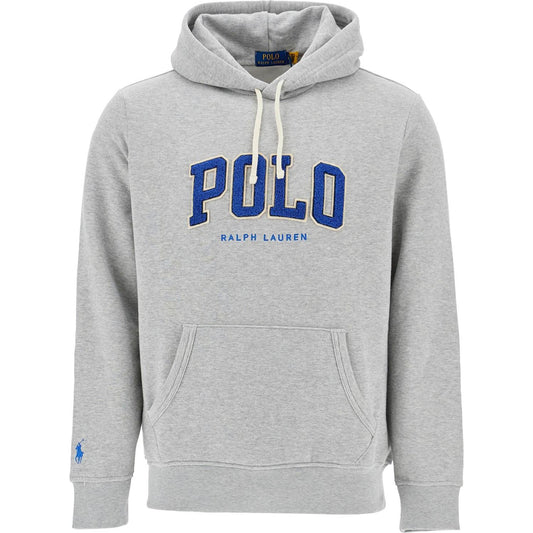 Polo Ralph Lauren men's gray cotton zip hoodie with polo logo Topwear Polo Ralph Lauren