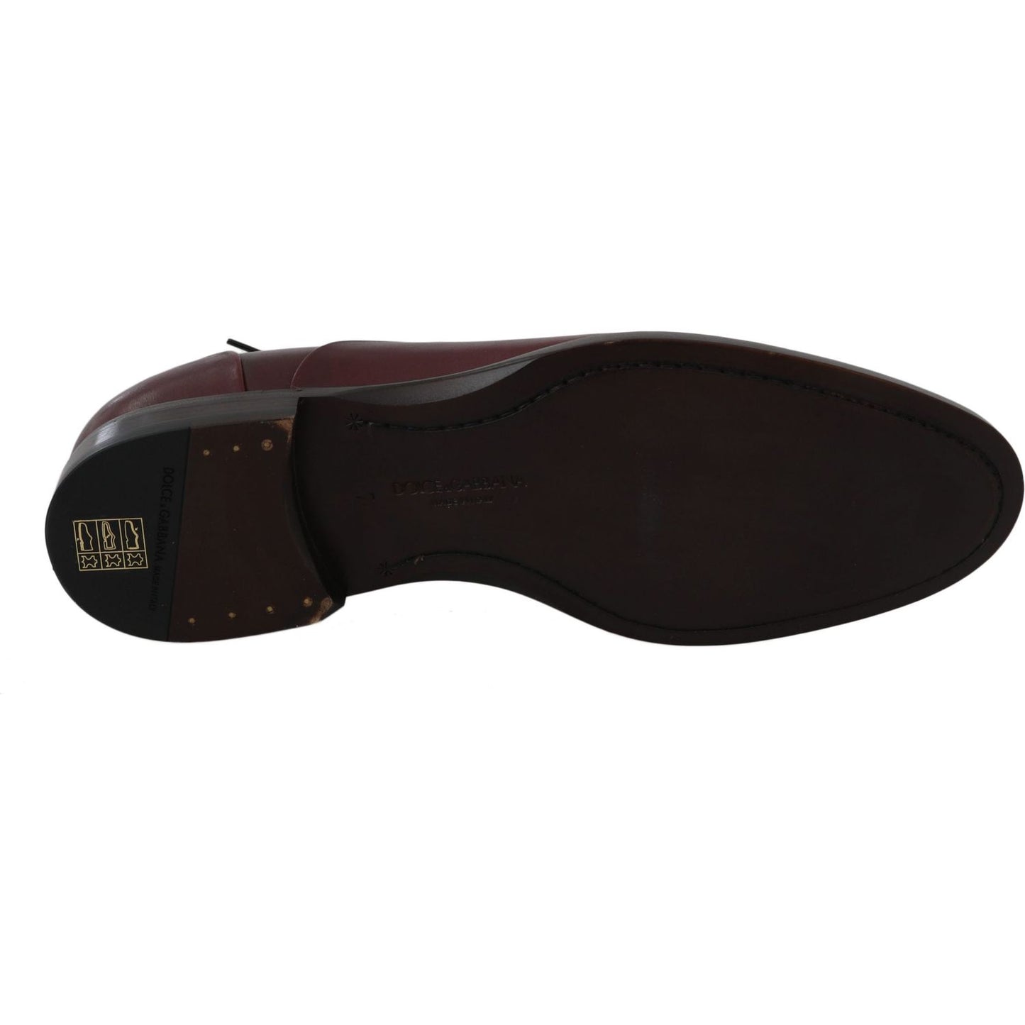 Dolce & Gabbana Elegant Bordeaux Leather Dress Shoes Dolce & Gabbana