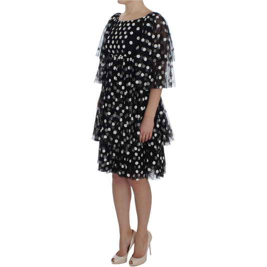 Dolce & Gabbana Elegant Polka Dotted Ruffled Dress Dolce & Gabbana