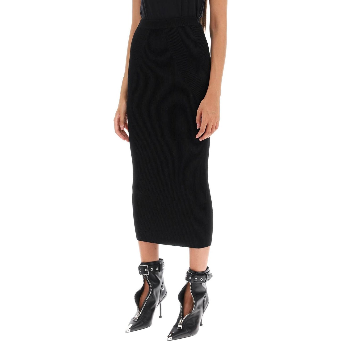 Alexander Mcqueen ribbed-knit pencil skirt Skirts Alexander Mcqueen