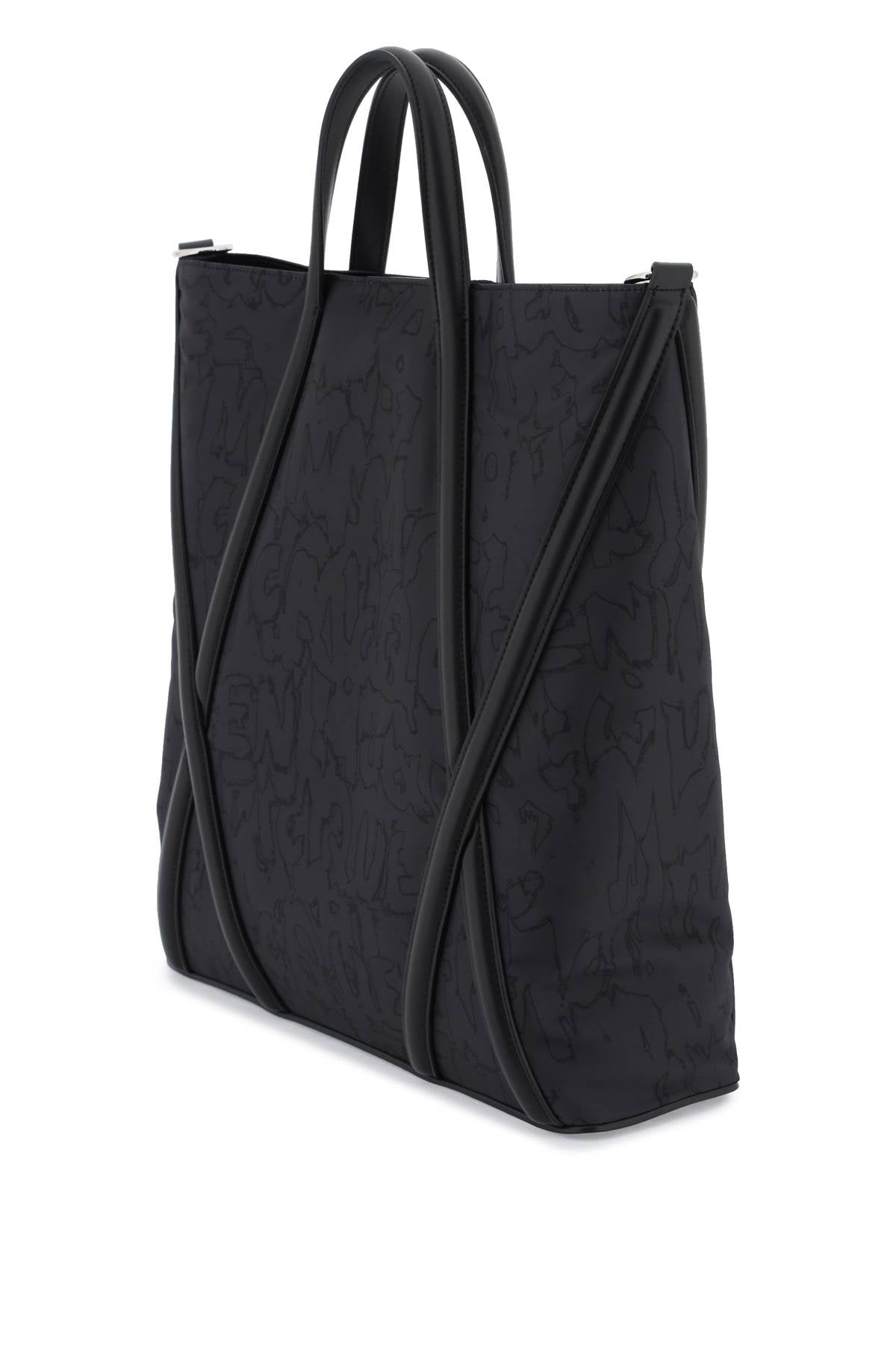 Front view with bag zipped and handles upright.