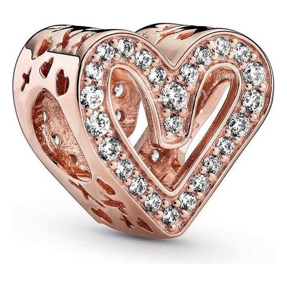 PANDORA CHARMS Mod. SPARKLING FREEHAND HEART DESIGNER FASHION JEWELLERY PANDORA