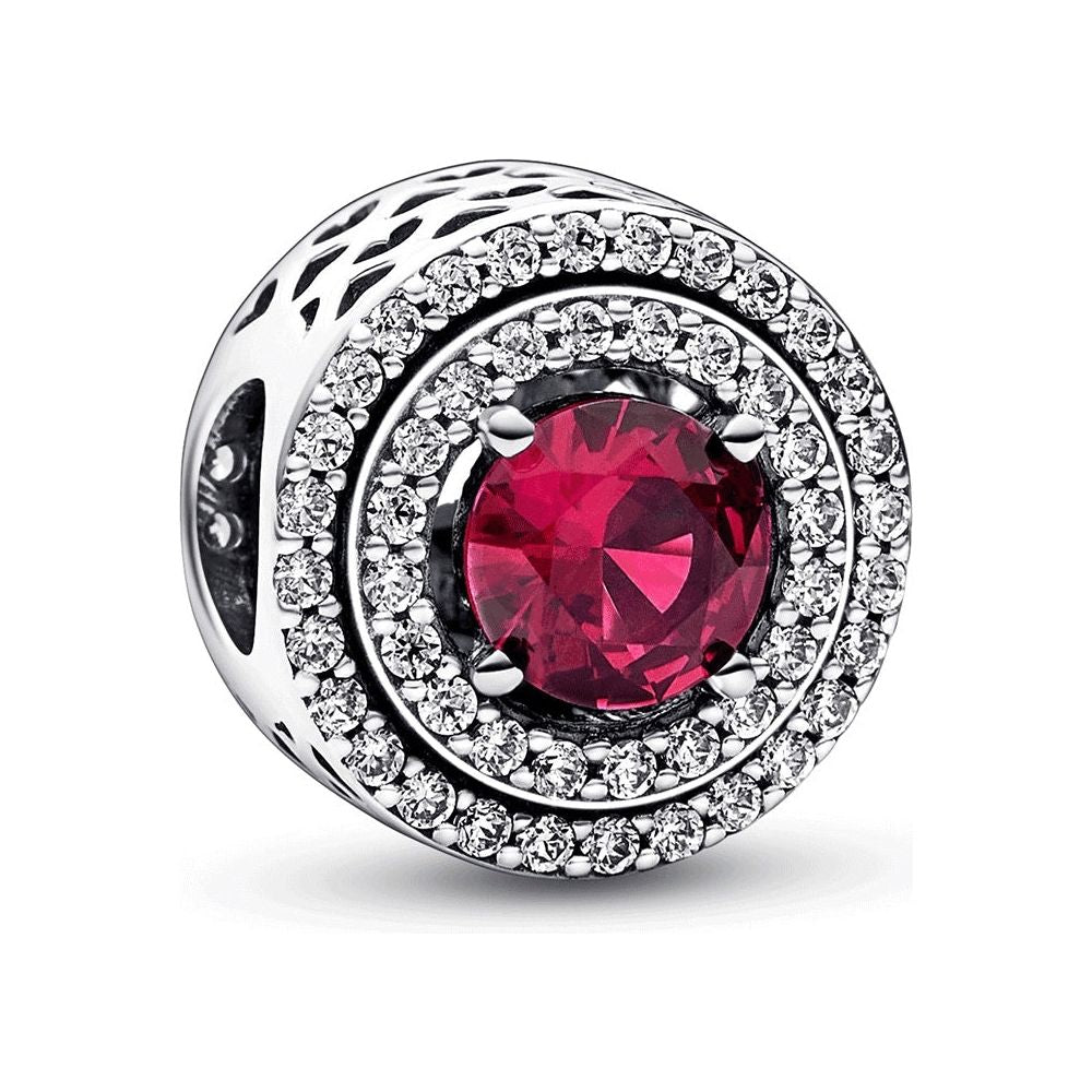 PANDORA CHARMS Mod. RED SPARKLING LEVELLED ROUND DESIGNER FASHION JEWELLERY PANDORA