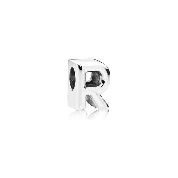 PANDORA CHARMS Mod. LETTER R SILVER DESIGNER FASHION JEWELLERY PANDORA