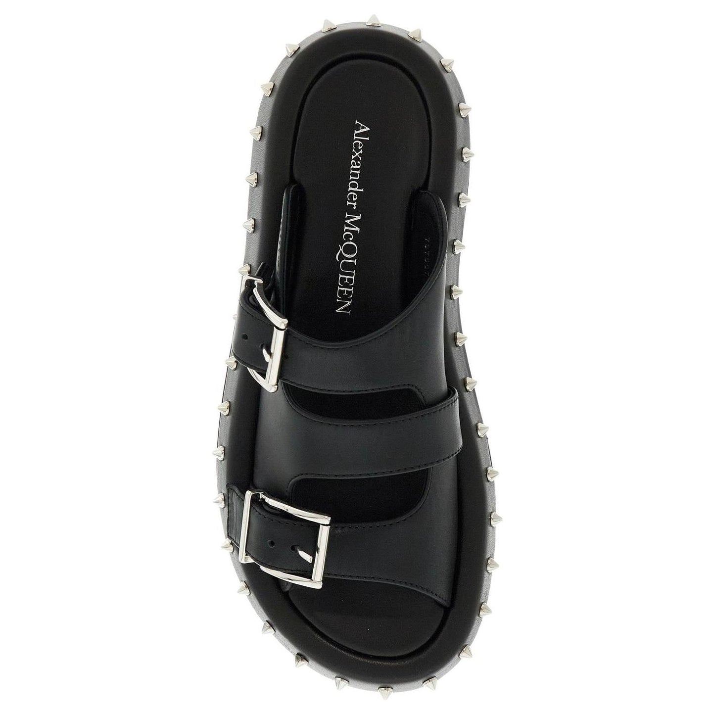 Alexander Mcqueen leather punk slides for ed Sandals Alexander Mcqueen