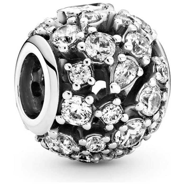 PANDORA CHARMS Mod. SPARKLING ROUND OPENWORK DESIGNER FASHION JEWELLERY PANDORA