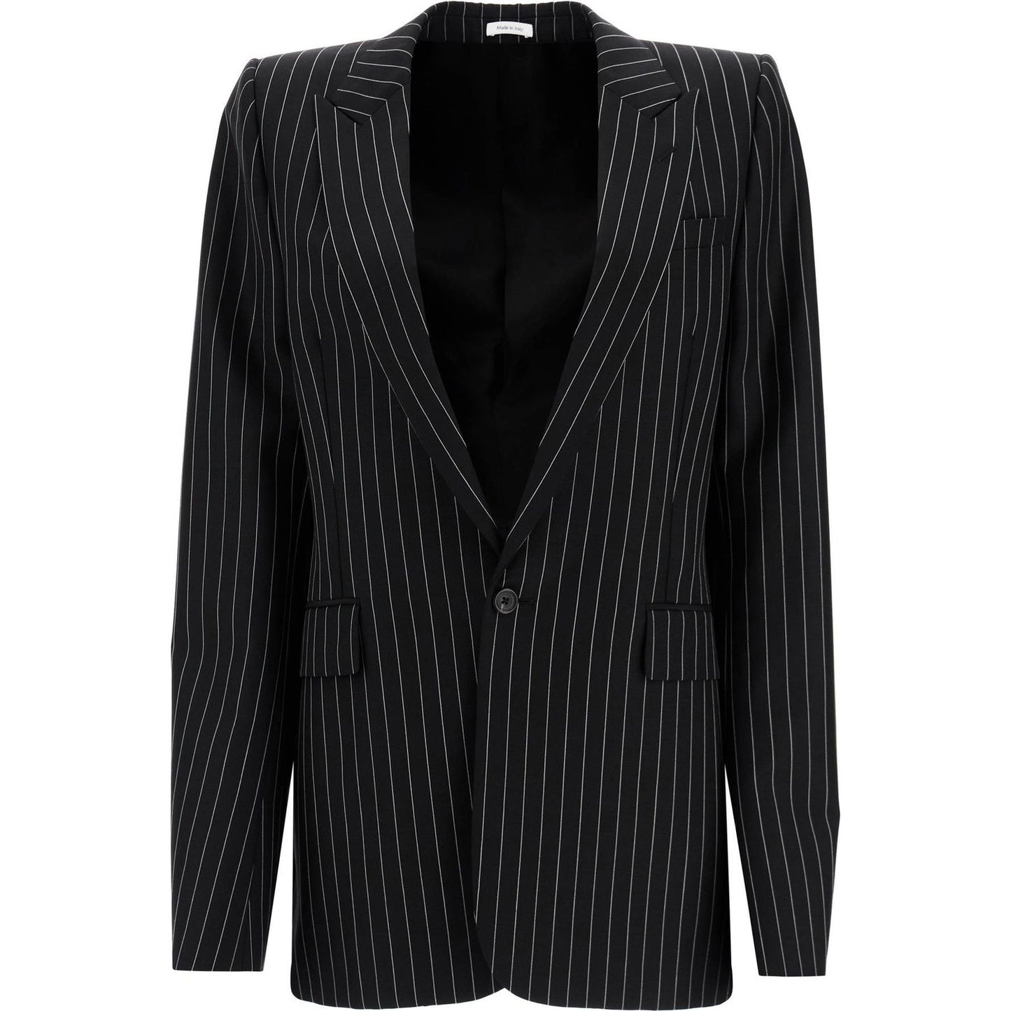 Alexander Mcqueen 'striped jacket with voluminous Jackets Alexander Mcqueen