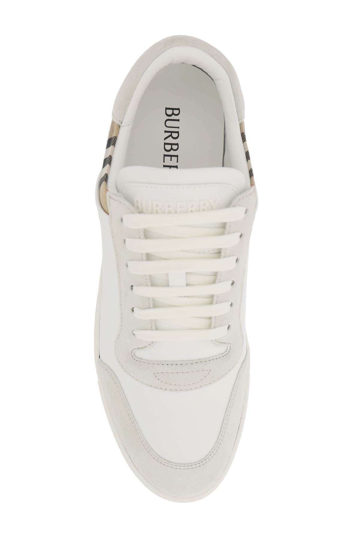 Burberry check leather sneakers