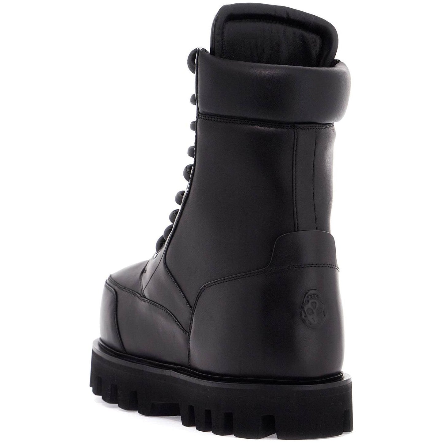 Alexander Mcqueen 'large bulky  smooth leather combat boots Boots Alexander Mcqueen