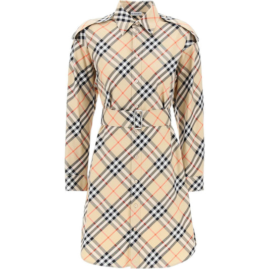 Burberry ered cotton chemisier dress