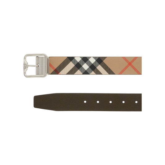 Burberry reversible b buckle check belt Belts Burberry